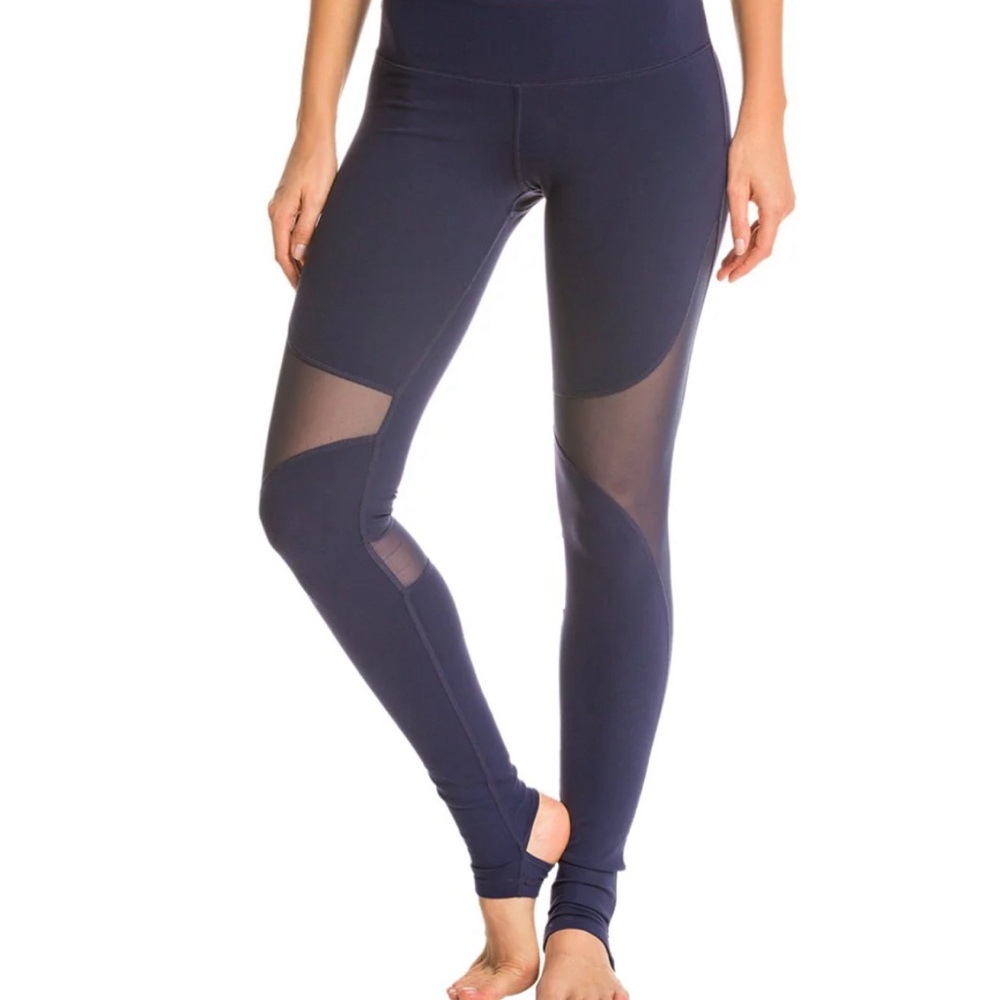ALO Yoga Midnight Leggings with Sheer Accents